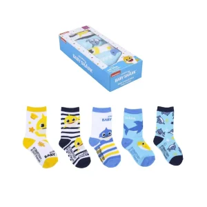 5 paar baby sokjes Baby Shark in doosje